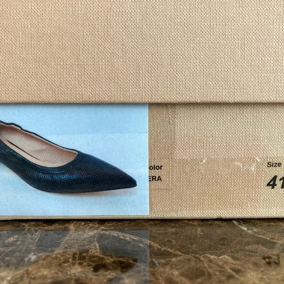 Marilyn’s by Bottega23 Black Perforated Leather Ballet Flats – Made in Italy 🇮 - Picture 11 of 15